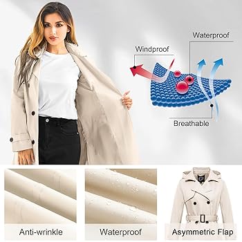 タグ付きcurl double breasted belt point coat DOUBLE BREAST TRENCH COAT Belt Womens Jacket Warm Fall
